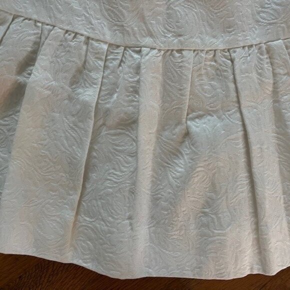 J.Crew White Cotton Paisley Drop Waist Pleated Skirt, size 00 - NEVER WORN - Picture 3 of 6